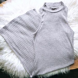 Grey Midi sleeveless dress